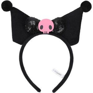 Kuromi Halloween Party‎ Black Soft Plush Fabric Cosplay Headband